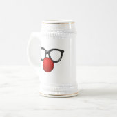 ピエロのガラスおよび鼻 ビールジョッキ (正面左)