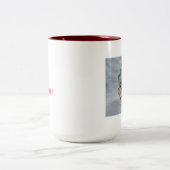 ピエロのモーテルのヴィンテージの古い印のネバダの写真 ツートーンマグカップ (中央)