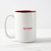 ピエロのモーテルのヴィンテージの古い印のネバダの写真 ツートーンマグカップ (左)