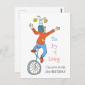 ピエロのユニサイクル ポストカード (正面/裏面)