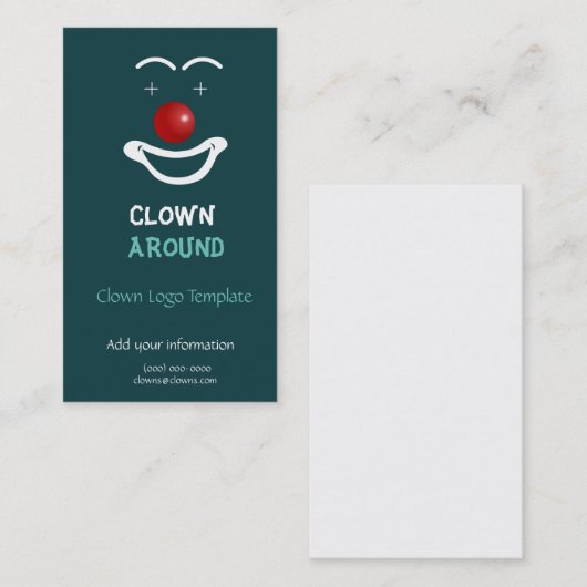 ピエロのロゴのテンプレート 名刺 (正面/裏面)