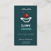 ピエロのロゴのテンプレート 名刺 (正面)