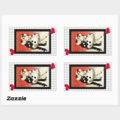 ピエロの仮装ステッカー 長方形シール (シート)