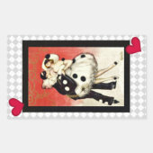 ピエロの仮装ステッカー 長方形シール (正面)