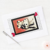 ピエロの仮装ステッカー 長方形シール (封筒)