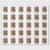 ピエロの包装紙が付いているサンタ ラッピングペーパー (フラット)