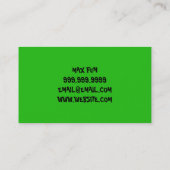 ピエロの子どもエンターテイナーサーカスの名刺 名刺 (裏面)