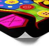 ピエロの子供へ衣装の男性の女性 – ハロウィーンの衣装 ポスター (角)