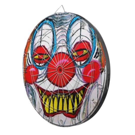 ピエロの投げ矢板の恐れ ダーツボード (正面右)