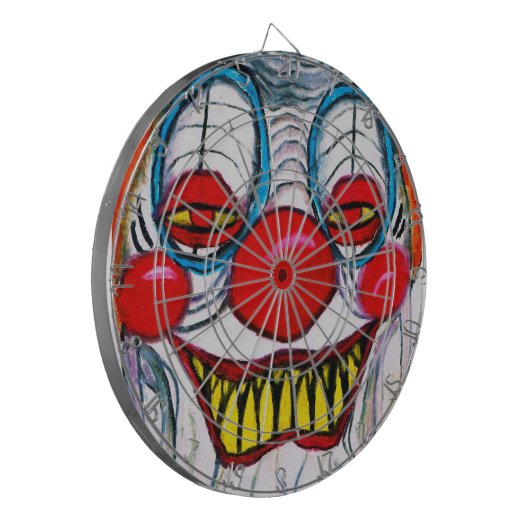 ピエロの投げ矢板の恐れ ダーツボード (正面左)