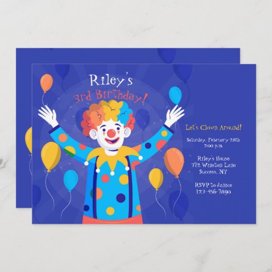 ピエロの招待状 招待状 (正面/裏面)