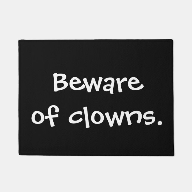 ピエロの用心して下さい ドアマット (正面)