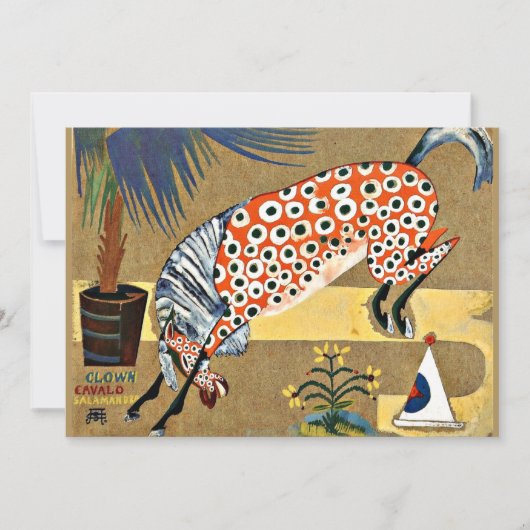 ピエロの素晴らし馬絵画や カード (正面)