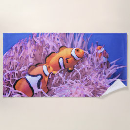 ピエロの青い海 ビーチタオル