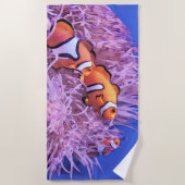 ピエロの青い海 ビーチタオル (正面)