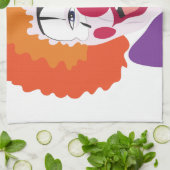 ピエロの頭部 キッチンタオル (折り畳み)