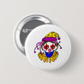 ピエロの顔 缶バッジ (正面&裏面)