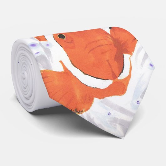 ピエロの魚のタイ ネクタイ (ロール)