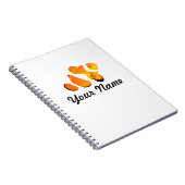 ピエロの魚のパーソナライズなノート ノートブック (右側)