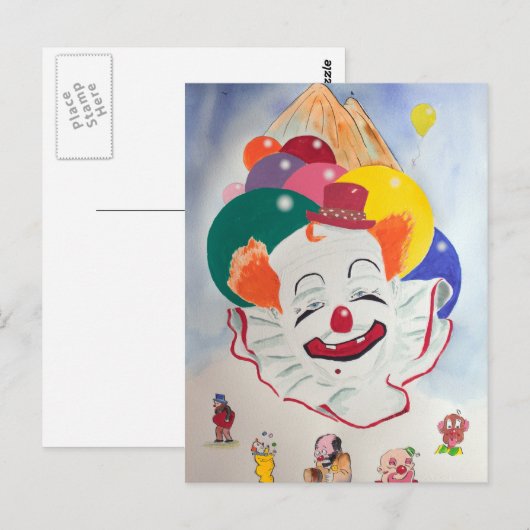 ピエロはがき ポストカード (正面/裏面)