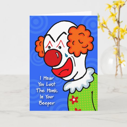 ピエロはよく得ます カード (黄色い花)