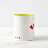 ピエロは私にそれをさせます ツートーンマグカップ (中央)