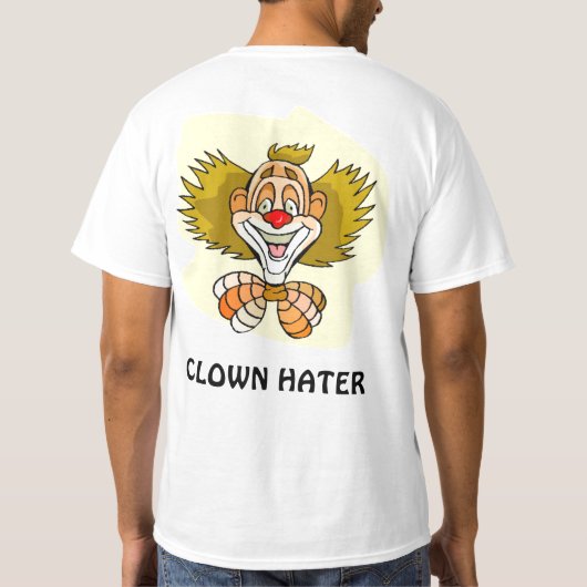 ピエロは私をおびえさせます Tシャツ (裏面)