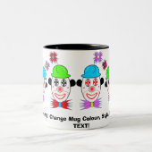 ピエロは、私をカスタマイズ! マグ色、ものもらいを…変えて下さい ツートーンマグカップ (中央)