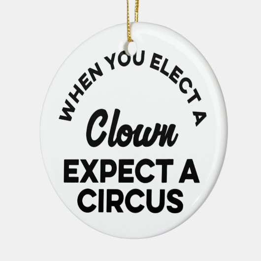 ピエロを選ぶときサーカスを期待して下さい セラミックオーナメント (左)