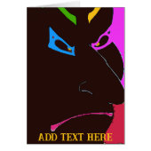 ピエロアート顔、追加文字、 (正面)