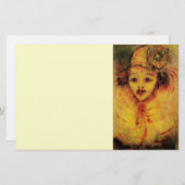 ピエロイン黄/ヴェネツィアカーニバル顔 便箋 (正面/裏面)