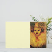 ピエロイン黄/ヴェネツィアカーニバル顔 便箋 (スタンド正面)