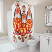 ピエロカラフルのシャワーカーテンホワイト シャワーカーテン (インサイチュ)