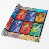 ピエロカラフルコレクションヴェネツィアカーニバル顔 ラッピングペーパー (アンロールド)