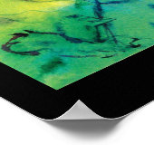 ピエロカラフルズヴェネチアマスクエアード顔 ポスター (角)