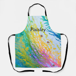 ピエロカラフル魚の海草エプロン エプロン