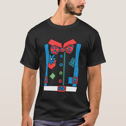 ピエロカーニバル衣装Acrobatサーカス魔法ピエロ Tシャツ (正面)
