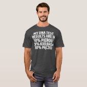 ピエロギおもしろい・キエルバサ・パツキ・ポーランド・ダインガス・デー Tシャツ (正面フル)