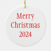 「ピエロギクイーン – Merry Christmas 2024」オーナメント セラミックオーナメント (裏面)