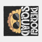 ピエロギスクワッドポーランドフードおもしろいポーランド フリースブランケット (正面(横))