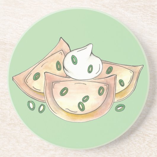 ピエロギースポーランドウクライナ餃子ピエロギフード コースター (正面)