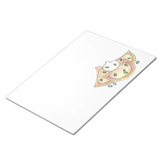 ピエロギースポーランドウクライナ餃子ピエロギフード ノートパッド (アングル)