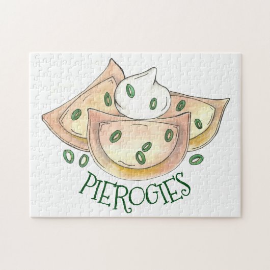 ピエロギースポーランドキュイジーイジーズポテトダンプリンググルメ ジグソーパズル (横)