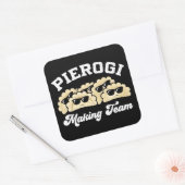 ピエロギ作りチームピエロギ作り食品ポーランド語 スクエアシール (封筒)