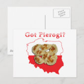 ピエロギ得ポーランドの地図 ポストカード (正面/裏面)