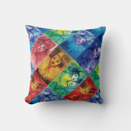 ピエロコレクション/ベネチアンマスカレード顔 クッション