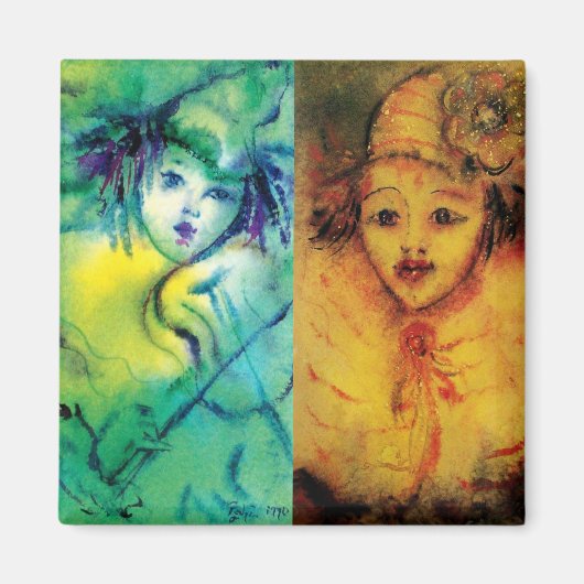 ピエロコレクション/ヴェネチアンマスキードボール マグネット (正面)