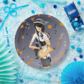 ピエロサクソポニストゴールデン離れズ ペーパープレート (パーティー)