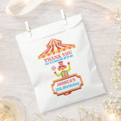 ピエロサーカスカーニバル誕生日パーティカスタムー フェイバーバッグ (クリップ留めされた状態)