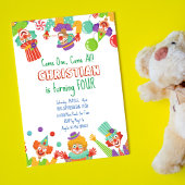 ピエロサーカス誕生日パーティーの招待 招待状